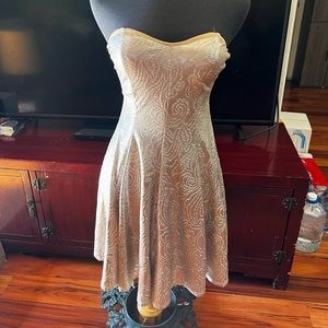 Gold Dress sleeveless size S Easel NWT